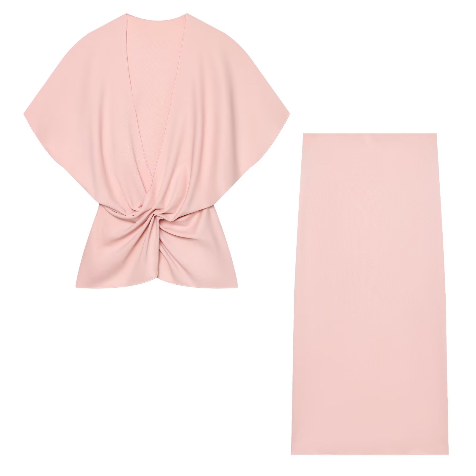 Women'S Formal Wear Suit - 2026 Dames Elegante Roze Tweedelige Set