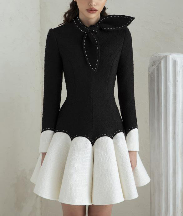 Formal Dress Female - Kleermaker kleine zwarte jurk zwart wit