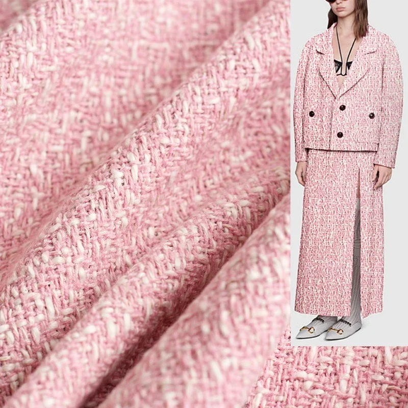 Tailored Coat Wool - Redraspberry 145 cm Roze Witte Wol