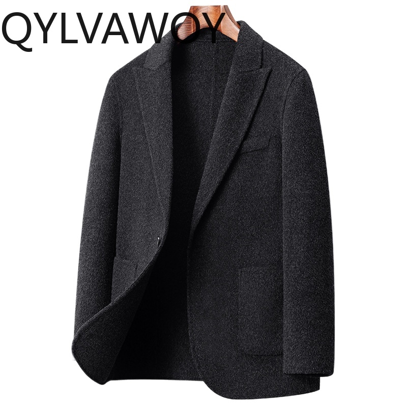Tailored Coat Wool - QYLVAWOY 100% Wol Herenjas Op maat