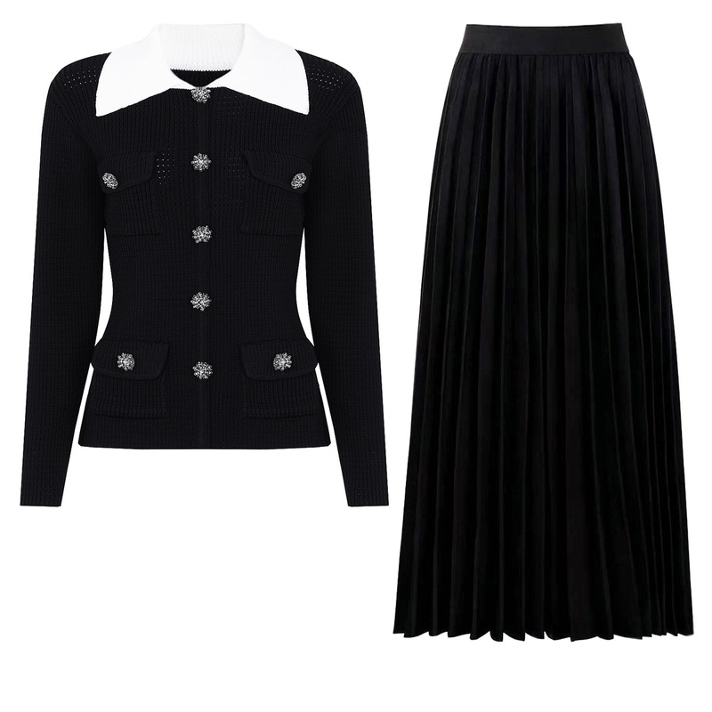 Women'S Formal Wear Cardigan - Dames 2-delige outfit, elegante gebreide cardigan