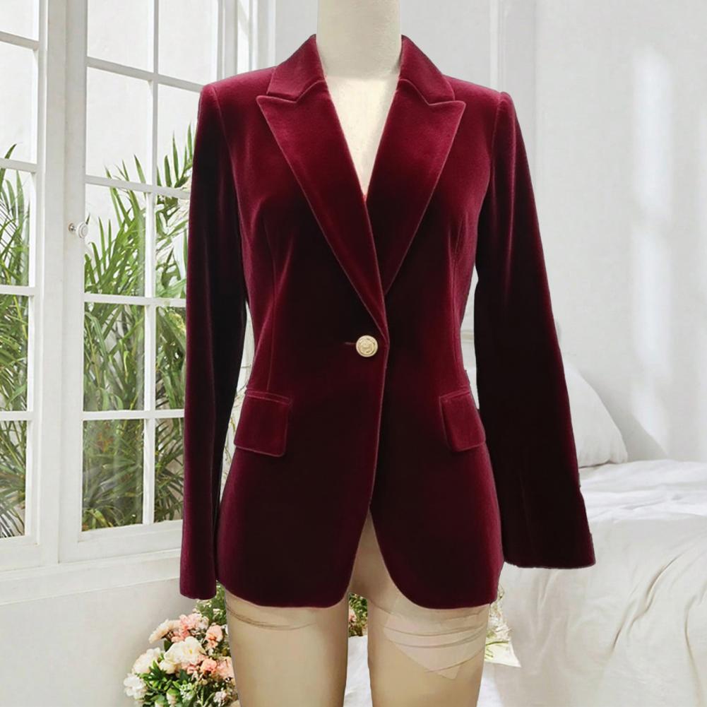 Women'S Formal Wear Tuxedo - Fluwelen grote maat dames gala-jas met
