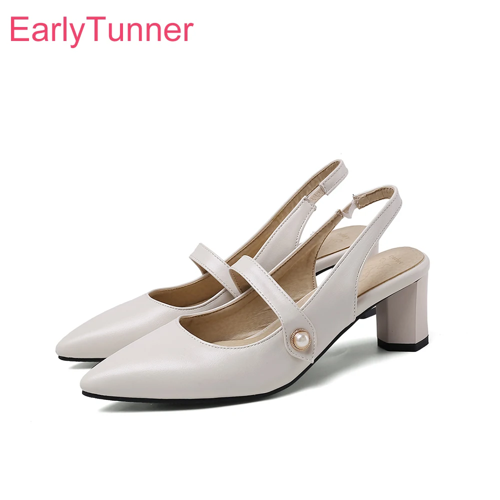 Slingback Heel Formal - Zomerse Nieuwe Elegante Beige Zwarte Slingback
