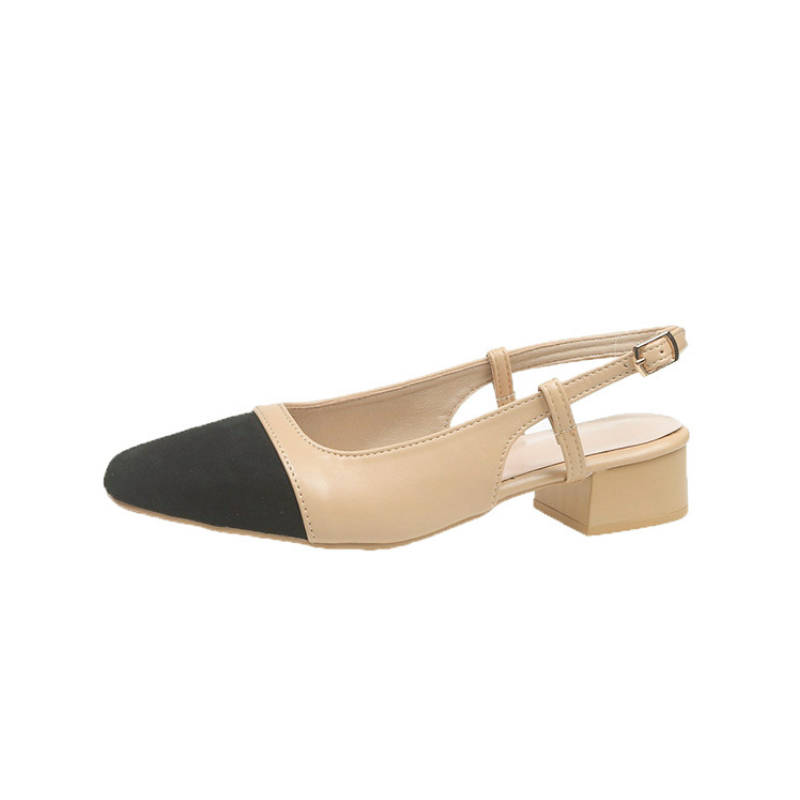 Slingback Heel Formal - Patchwork lederen slingbacks dames sandalen mode
