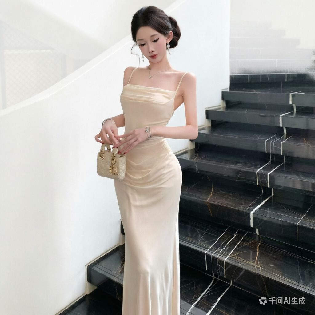 Chique beige mesh slipdress, e - Women Formal Wear Xxl recensie en prijs