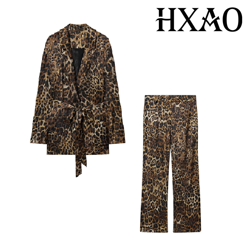 HXAO Luipaardbroeksets 2-delig - Women'S Formal Wear Suit recensie en prijs