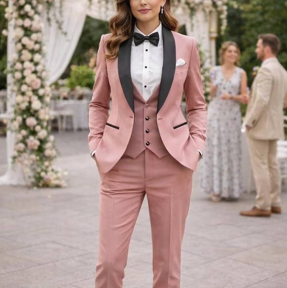 Roze en zwarte formele zakelij - Blazer Set Women Formal recensie en prijs