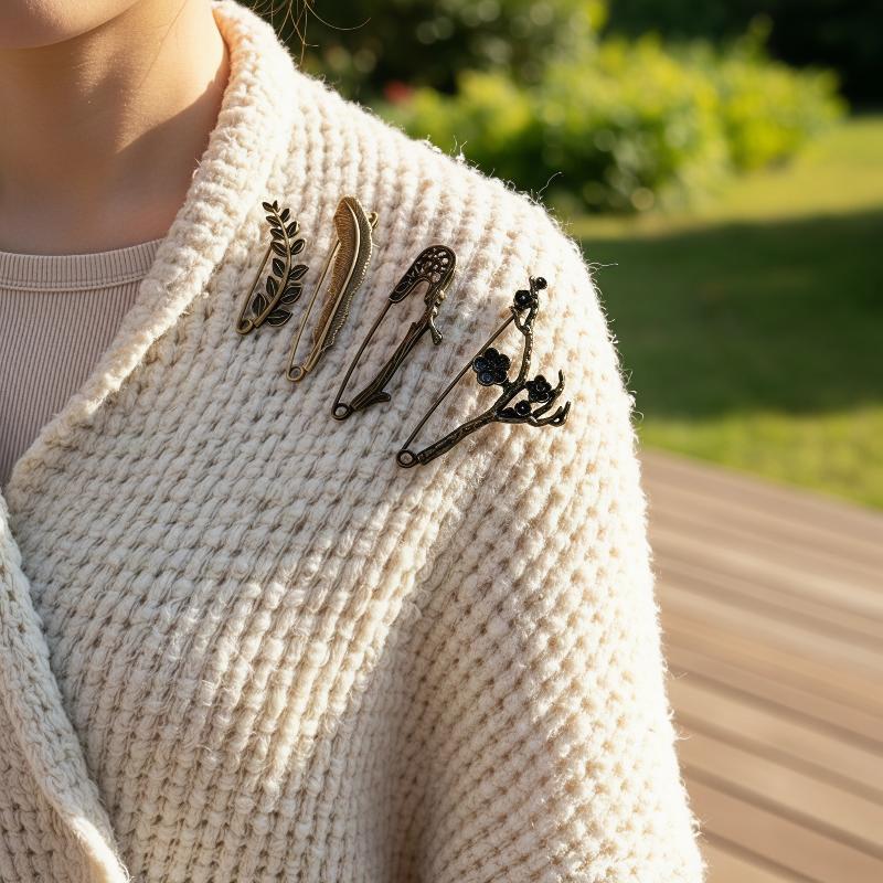 Retro Duurzame Legering Broche - Women'S Formal Wear Cardigan recensie en prijs