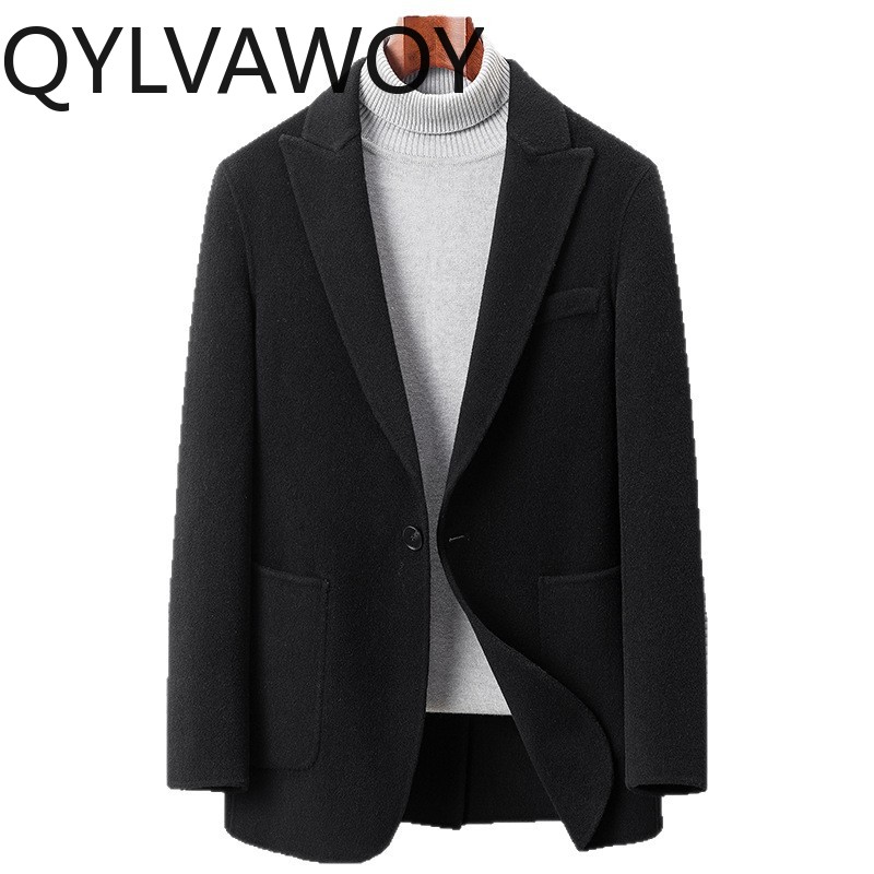 QYLVAWOY 100% Wol Herenjas Op  - Tailored Coat Wool recensie en prijs