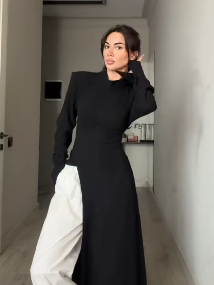 Elegante lange jurk met hoge h - Women Formal Wear Office recensie en prijs