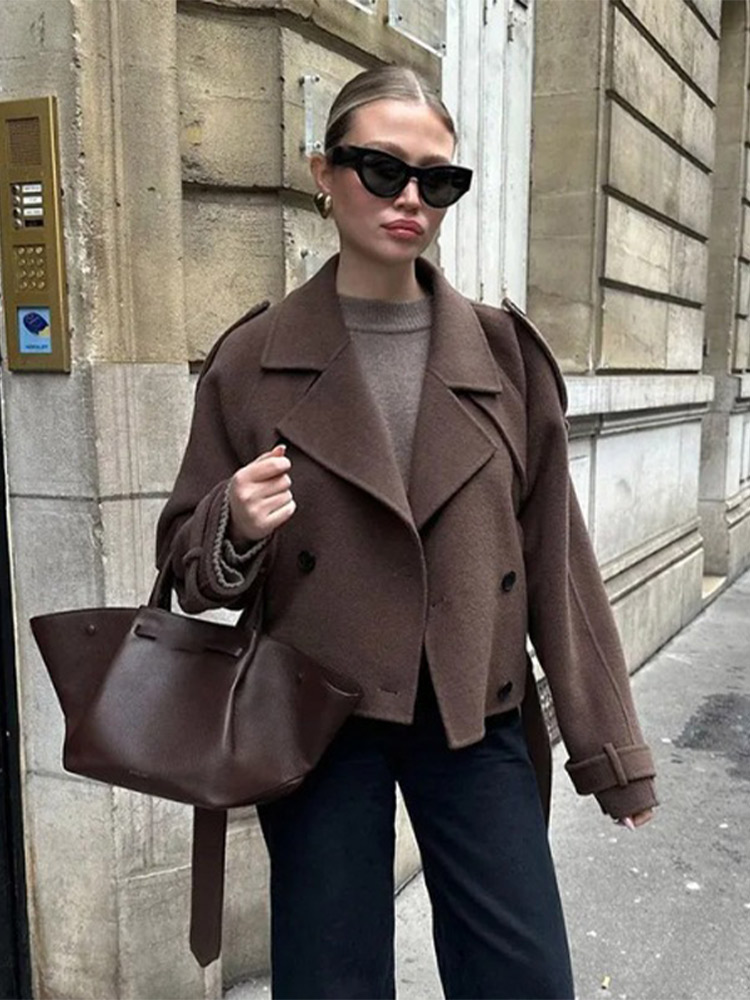 Retro wollen overjas met rever - Tailored Coat Wool recensie en prijs