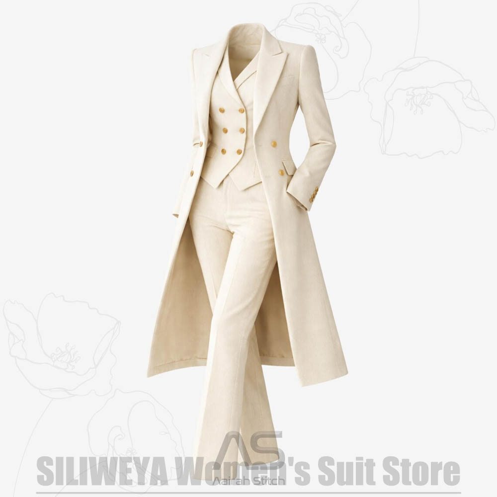 Damespak 3-delig dubbelgeknoop - Women Formal Wear Office recensie en prijs