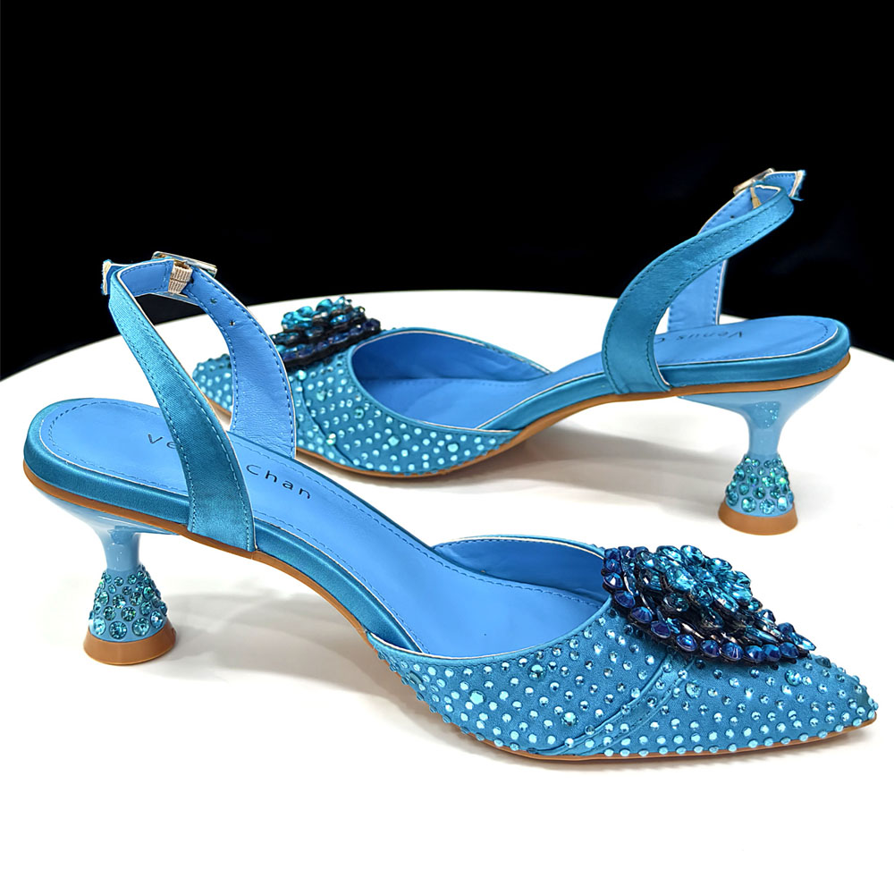 Kristallen strass hakken en cl - Slingback Heel Formal recensie en prijs