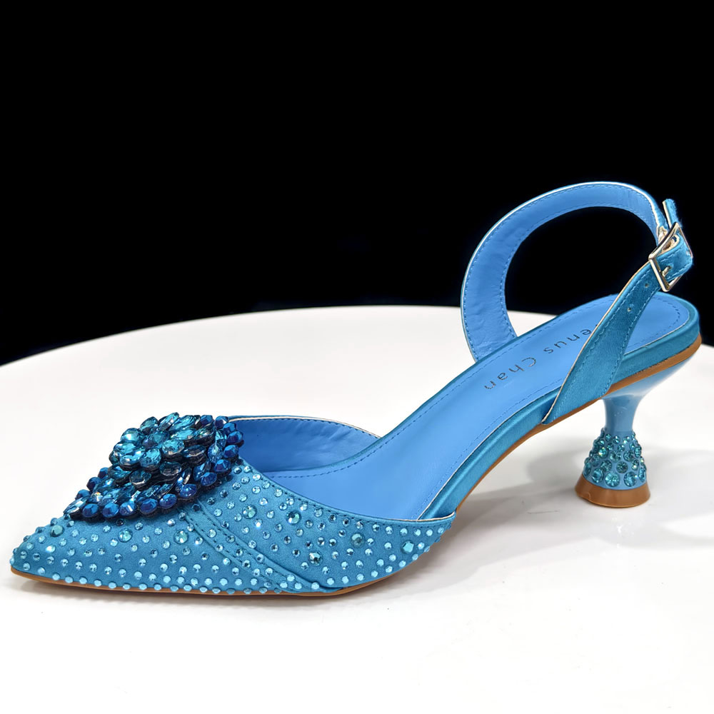 Kristallen strass hakken en cl - Slingback Heel Formal recensie en prijs