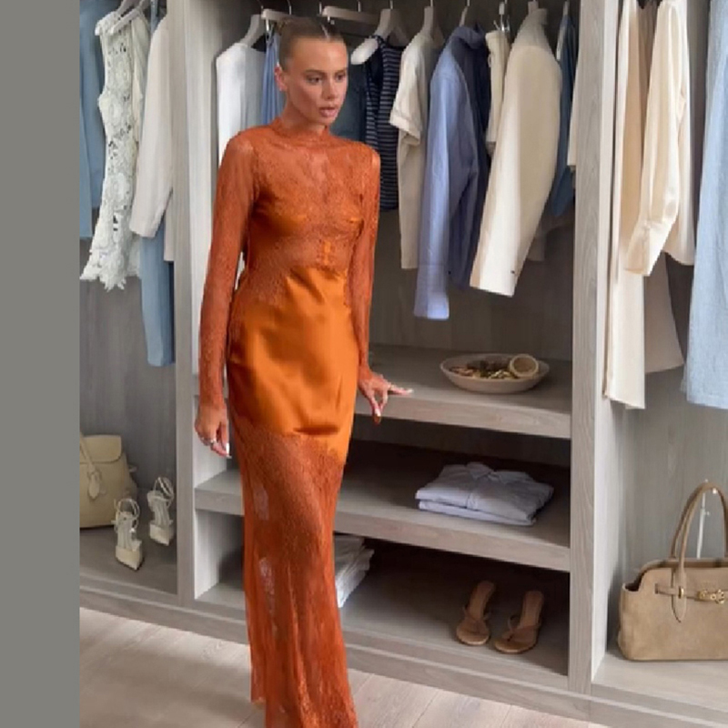 Dames Slim Fit Kant Satijnen Z - Formal Dress Female recensie en prijs